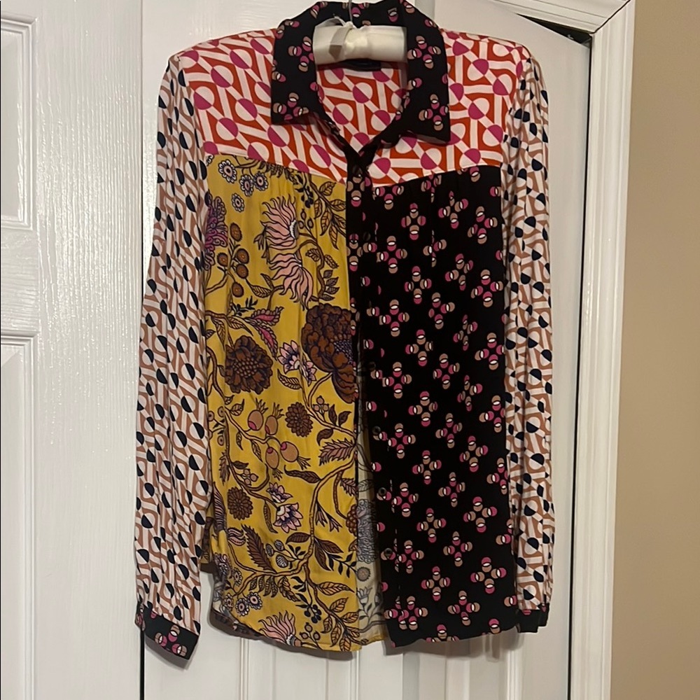 Colorful Patterned Button-Up Shirt